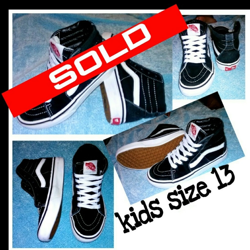 Kids size 13 Vans